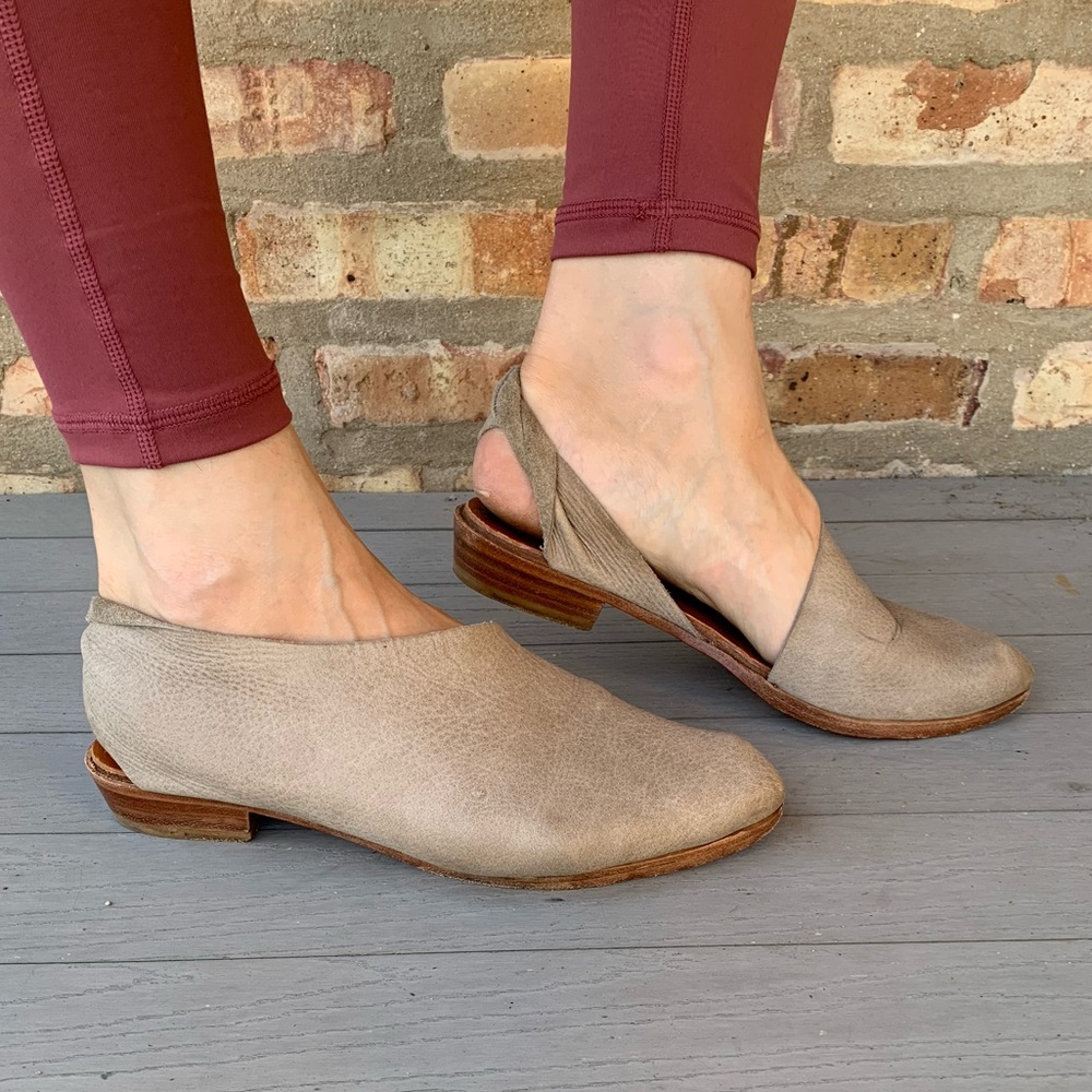 Sevilla Smith April flats, grey leather 39